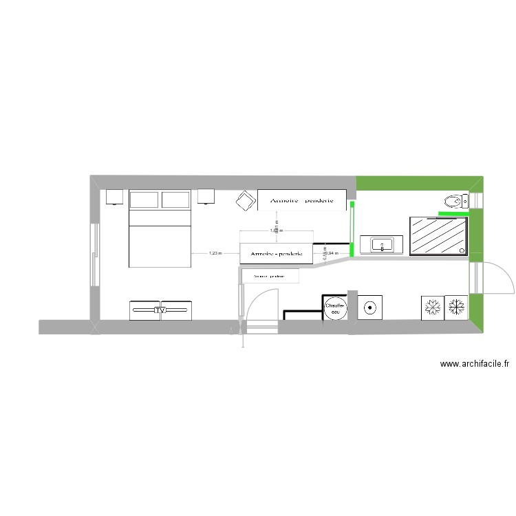 suite parentale garage. Plan de 0 pièce et 0 m2