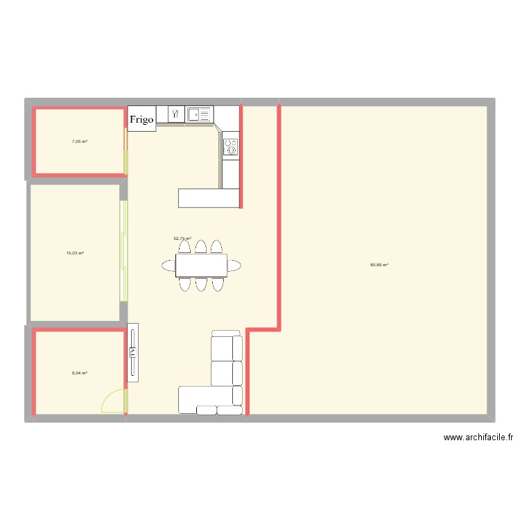 Plan Maiso4. Plan de 5 pièces et 173 m2