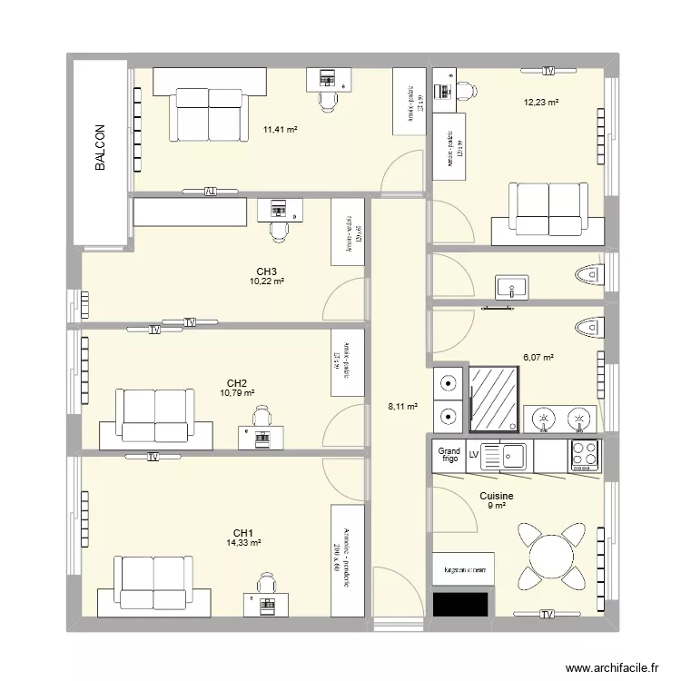 Coloc Camille & David - VX CH5. Plan de 