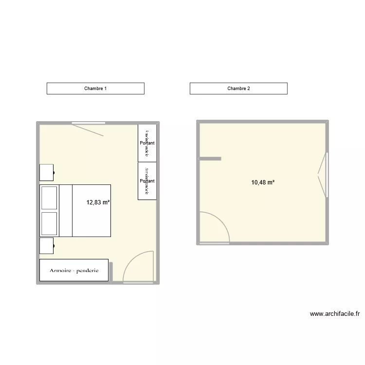 Possonnière. Plan de 2 et 23 m² Possonnière. Plan de 2 et 23 m²