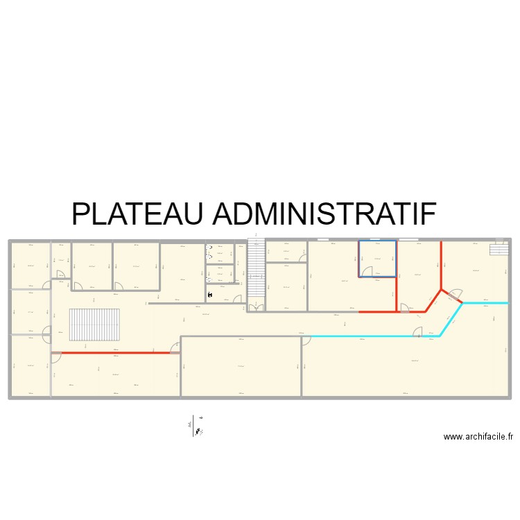 adm office cath 2. Plan de 20 pièces et 763 m2