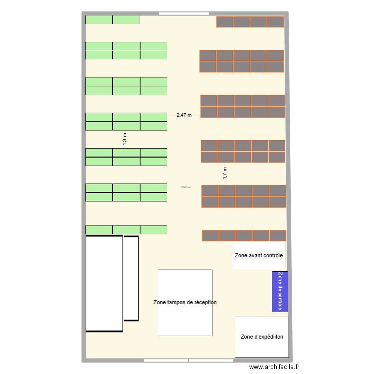 ASD. Plan de 1 pièce et 378 m2