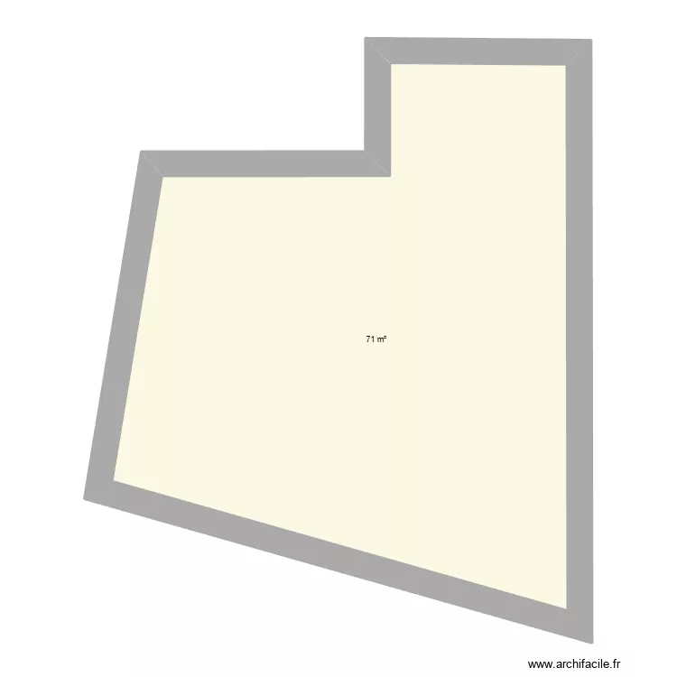 base. Plan de 1  et 71 m²