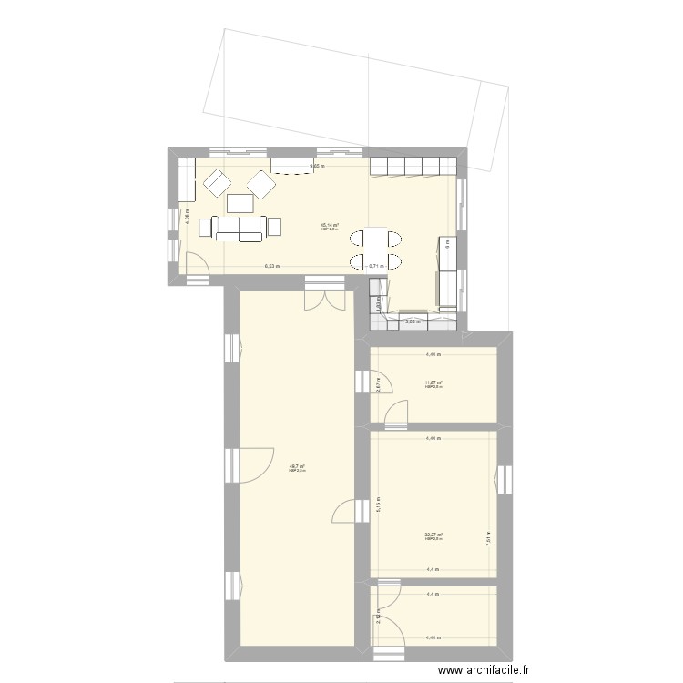 annexe grande 5bis. Plan de 7 pièces et 226 m2