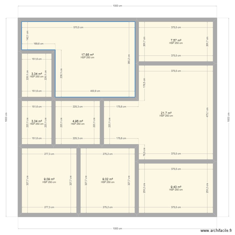 villa nena 4pm. Plan de 9 pièces et 86 m2