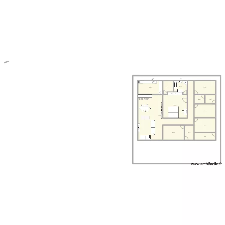 5 Chambre salon. Plan de 