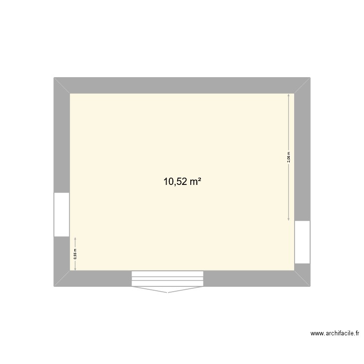 Cuisine 0. Plan de 1 pièce et 11 m2
