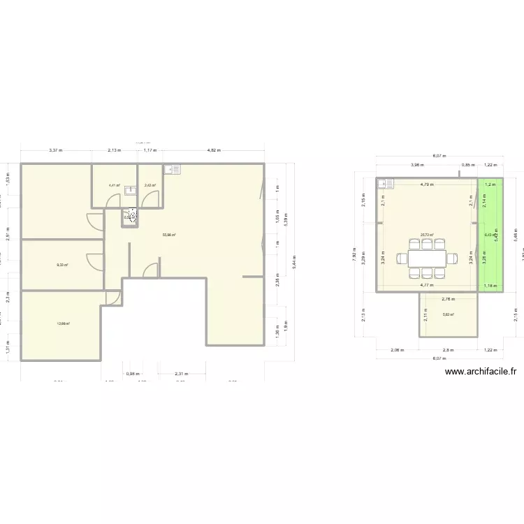 Appt Cran 2. Plan de 9 Pièces et 124 m² Appt Cran 2. Plan de 9 Pièces et 124 m²