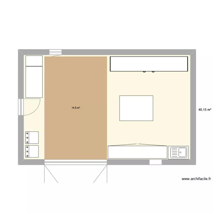 Plan 2 garage. Plan de 1 et 40 m² Plan 2 garage. Plan de 1 et 40 m²