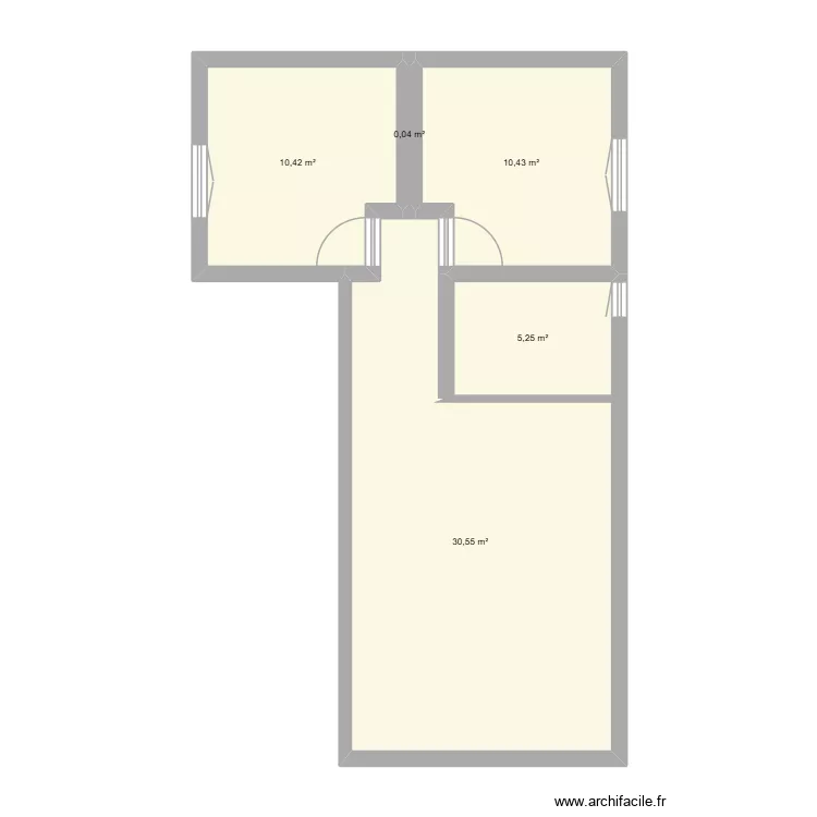 seb lola. Plan de 5  et 57 m²