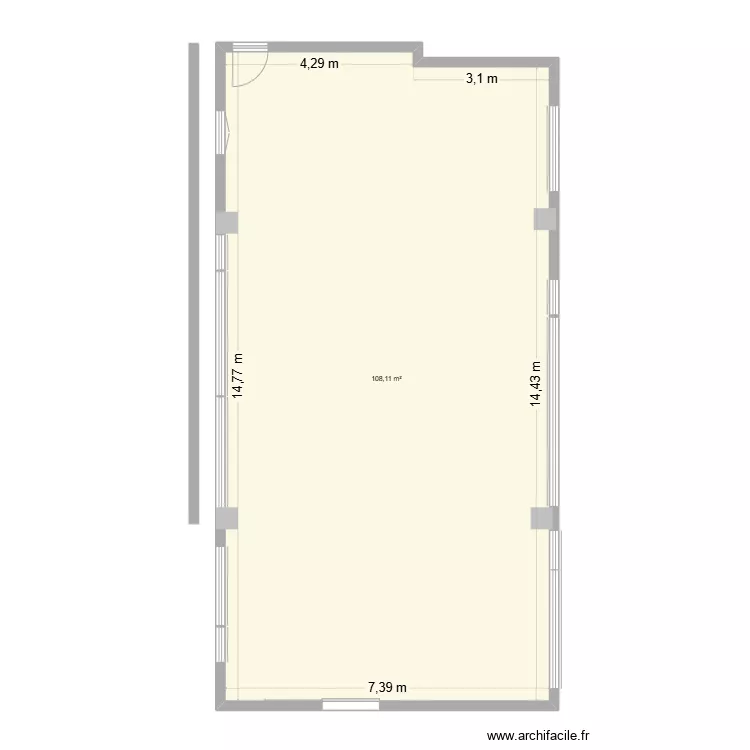 Plateau admin vierge. Plan de 