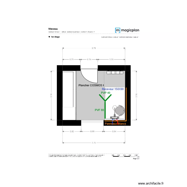 Plan Projet  Merzeau. Plan de 