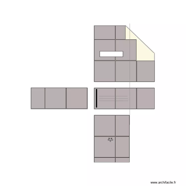 Carrelage SDB. Plan de 