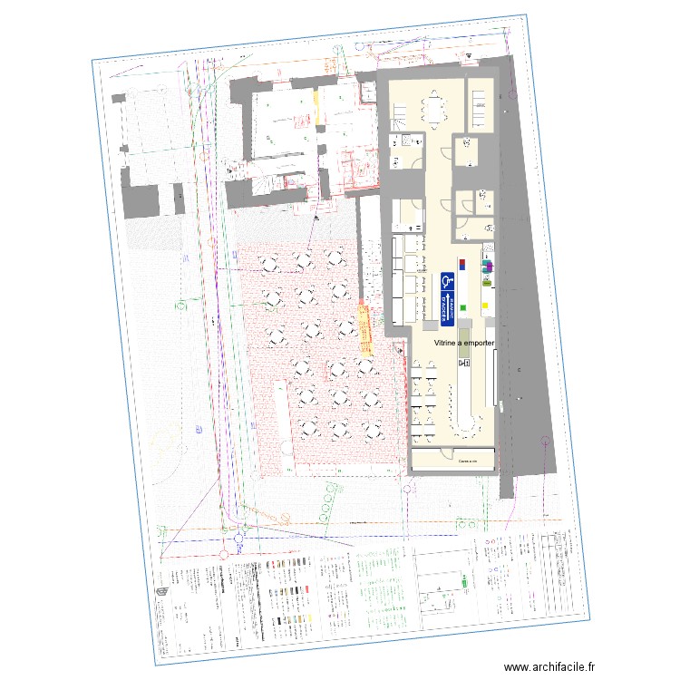 bistrot st prex 1. Plan de 9 pièces et 184 m2