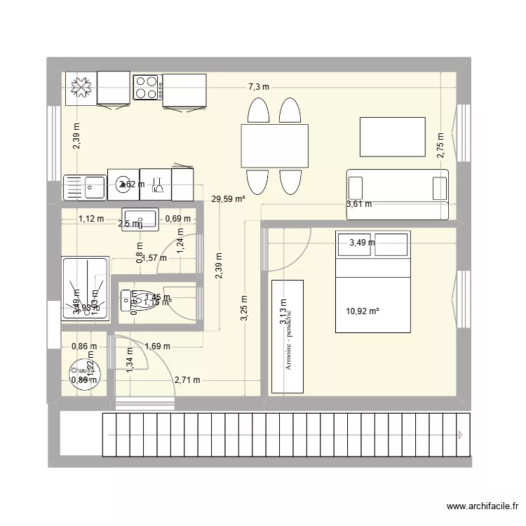 Logement chabreloche 2. Plan de 