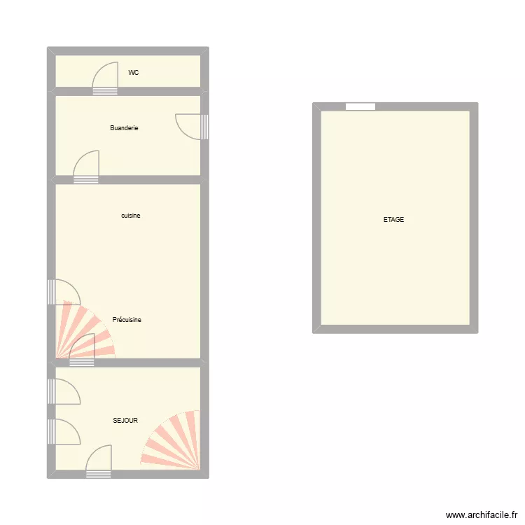 SABRINA LECLERCQ. Plan de 5  et 35 m²