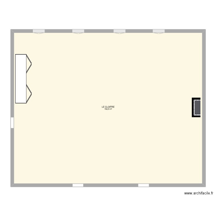 LE CLOITRE. Plan de 1 pièce et 193 m2