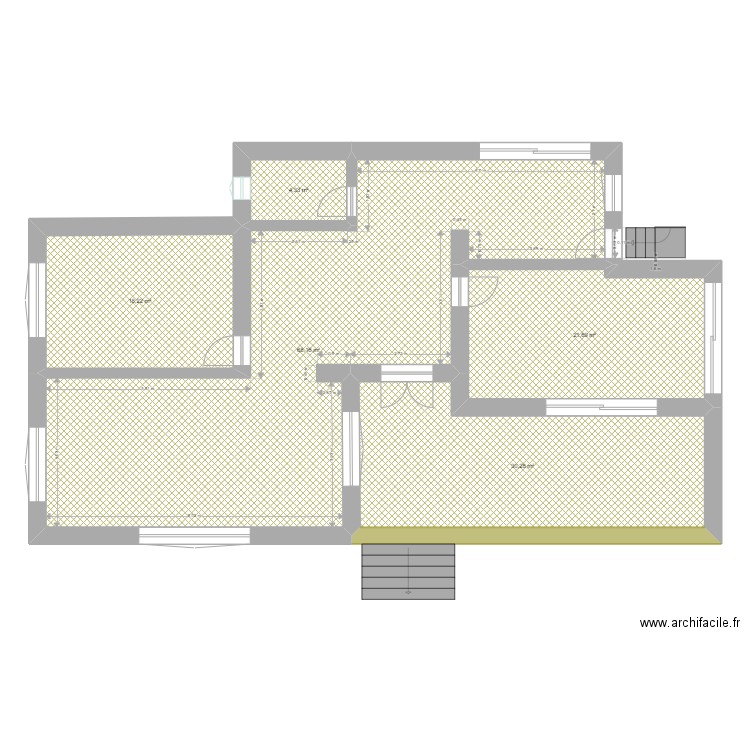 ferme2. Plan de 5 pièces et 143 m2