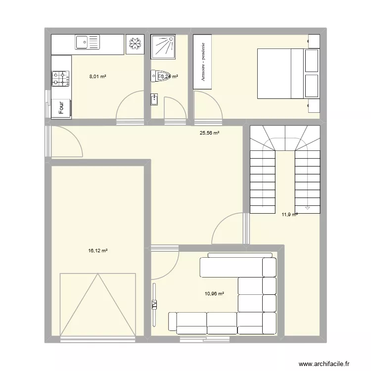 TADART IZDAR. Plan de 6  et 76 m²