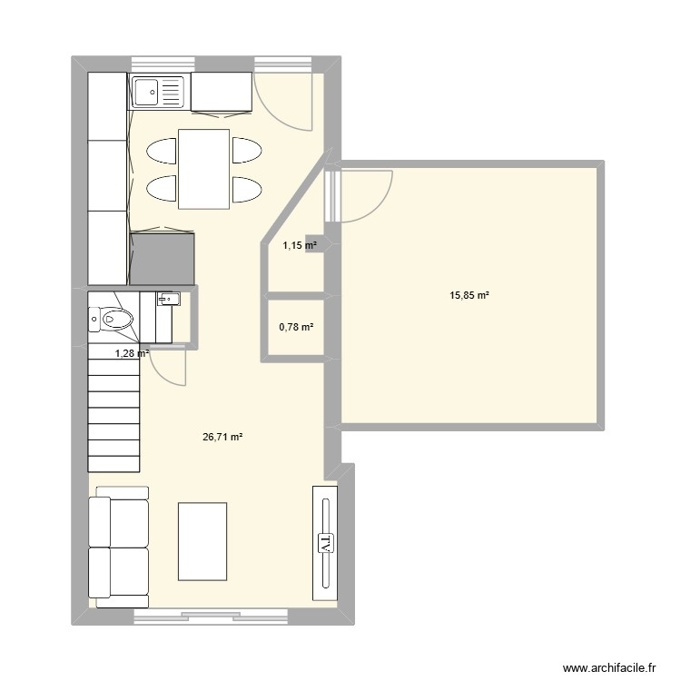 PROJET EXTENSION - LOC. Plan de 0 pièce et 0 m2