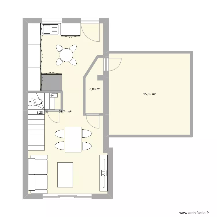 PROJET EXTENSION - LOC. Plan de 10  et 90 m²