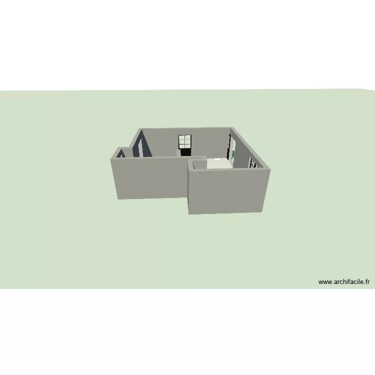 appart hde. Plan de 1  et 44 m²
