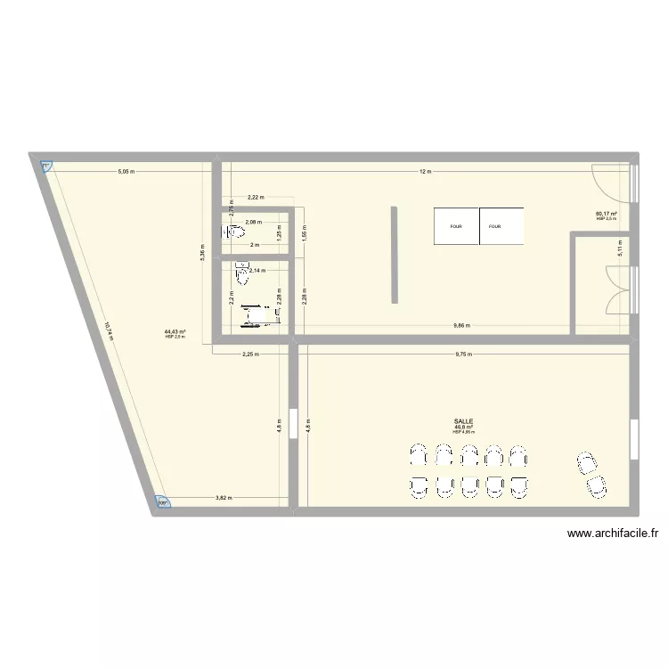 AMENAGEMENT PIZZERIA. Plan de 