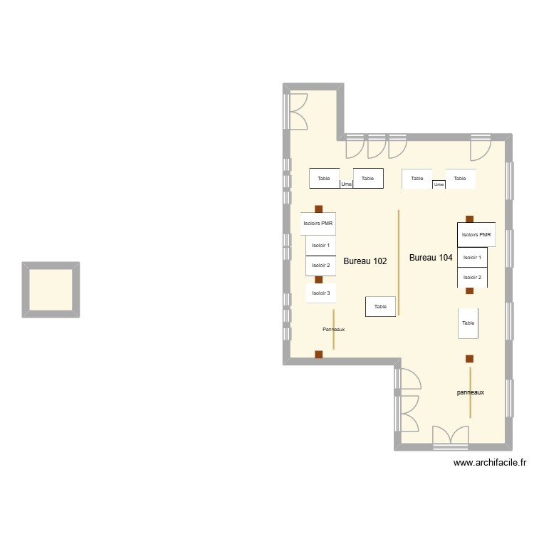 Lacore. Plan de 0 pièce et 0 m2