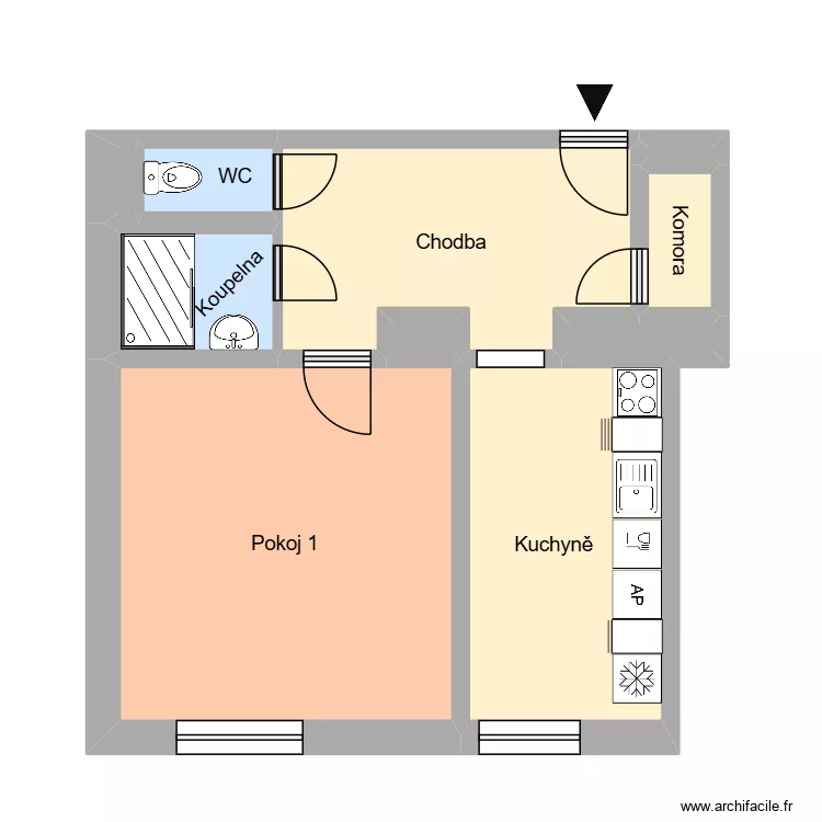 n&aacute;m. Jana Nerudy 617, byt 1. Plan de 10  et 41 m²