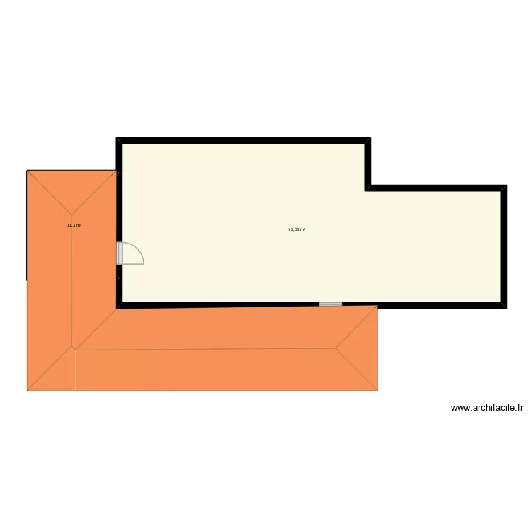 veranda auvent. Plan de 2 Pièces et 84 m² veranda auvent. Plan de 2 Pièces et 84 m²