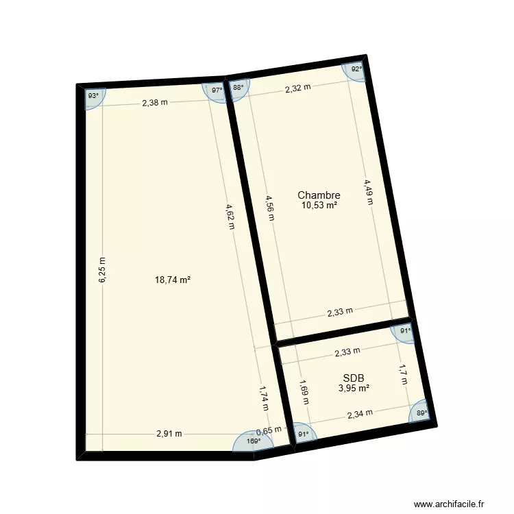 Appartement 35. Plan de 3 et 33 m² Appartement 35. Plan de 3 et 33 m²