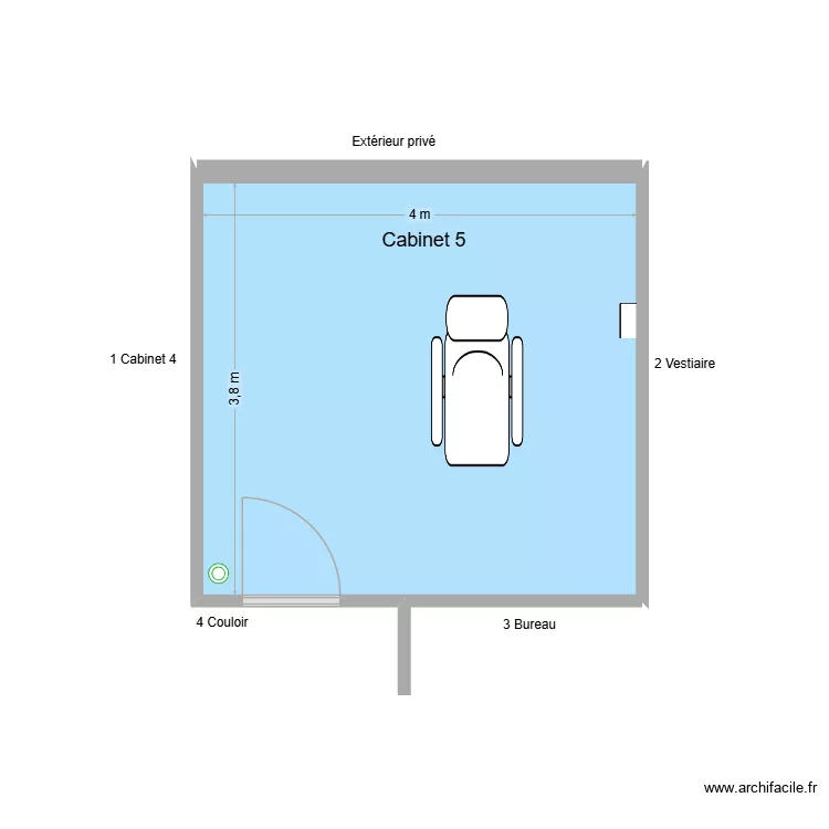 31186 Cabinet 5. Plan de 1 et 15 m² 31186 Cabinet 5. Plan de 1 et 15 m²