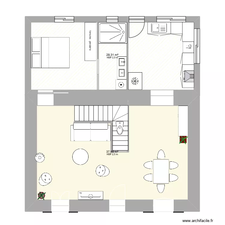 bret. Plan de 2 et 67 m² bret. Plan de 2 et 67 m²