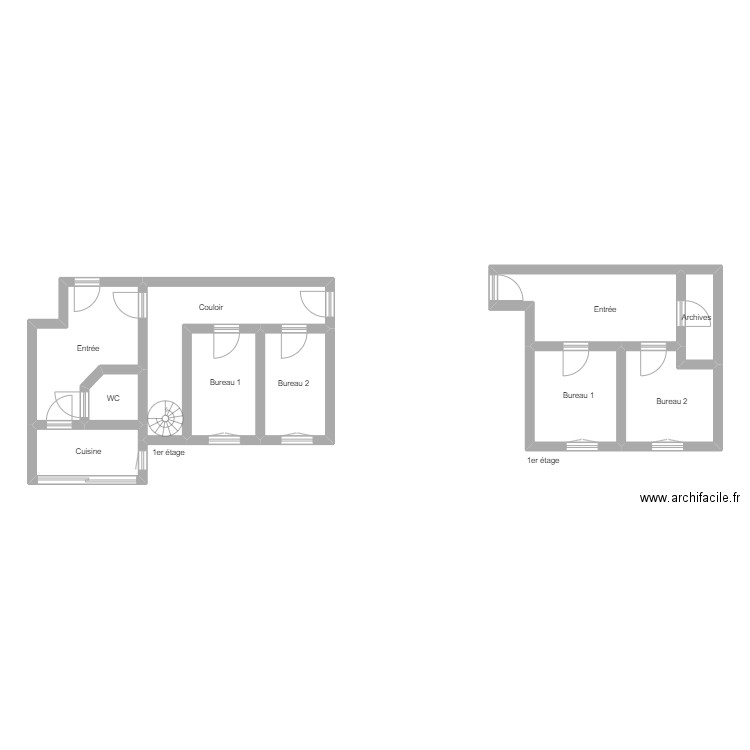 belliard bureaux. Plan de 10 pièces et 68 m2