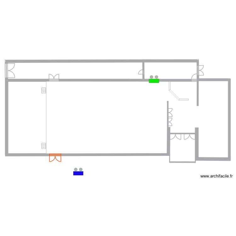 Salle des Fêtes DMF 2026. Plan de 1 et 75 m² Salle des Fêtes DMF 2026. Plan de 1 et 75 m²