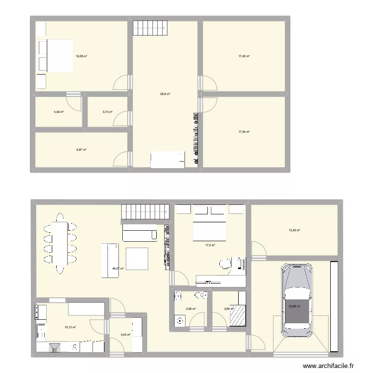 maison. Plan de 
