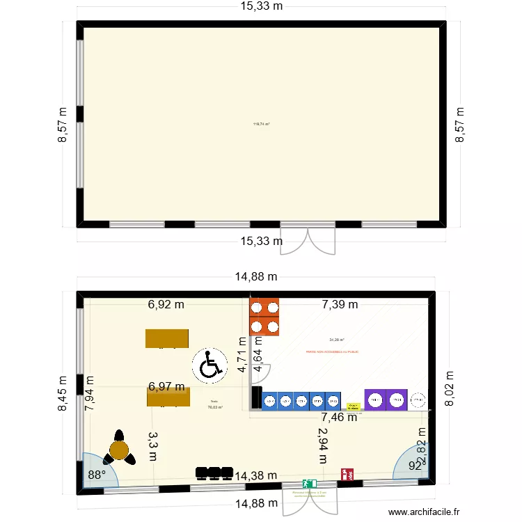 PLAN QUAI 9 AUTORISATION AMC CLEAN. Plan de 3 pièces et 230 m² PLAN QUAI 9 AUTORISATION AMC CLEAN. Plan de 3 pièces et 230 m²