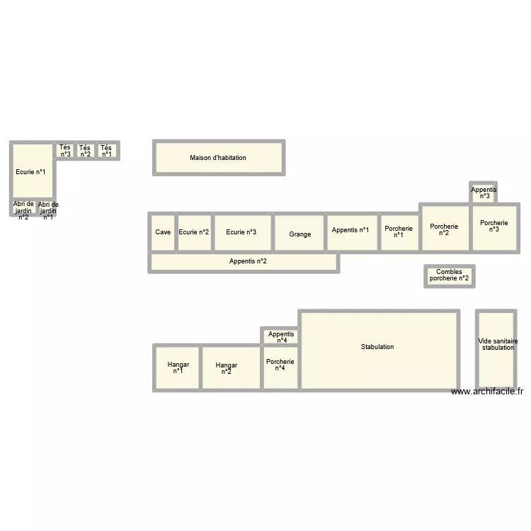 ringon dependance. Plan de 24  et 385 m²