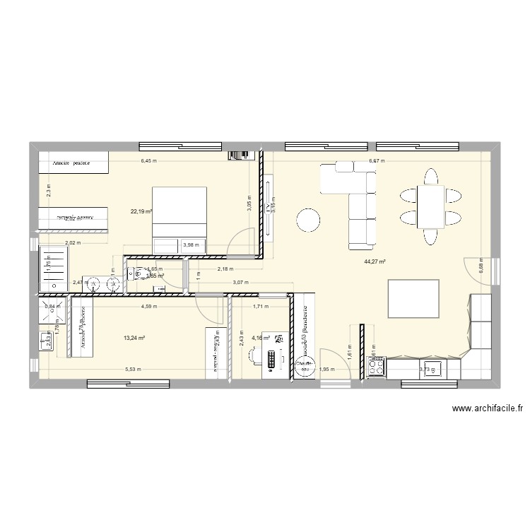 Maison plan plus de 80 2. Plan de 5 pièces et 86 m2