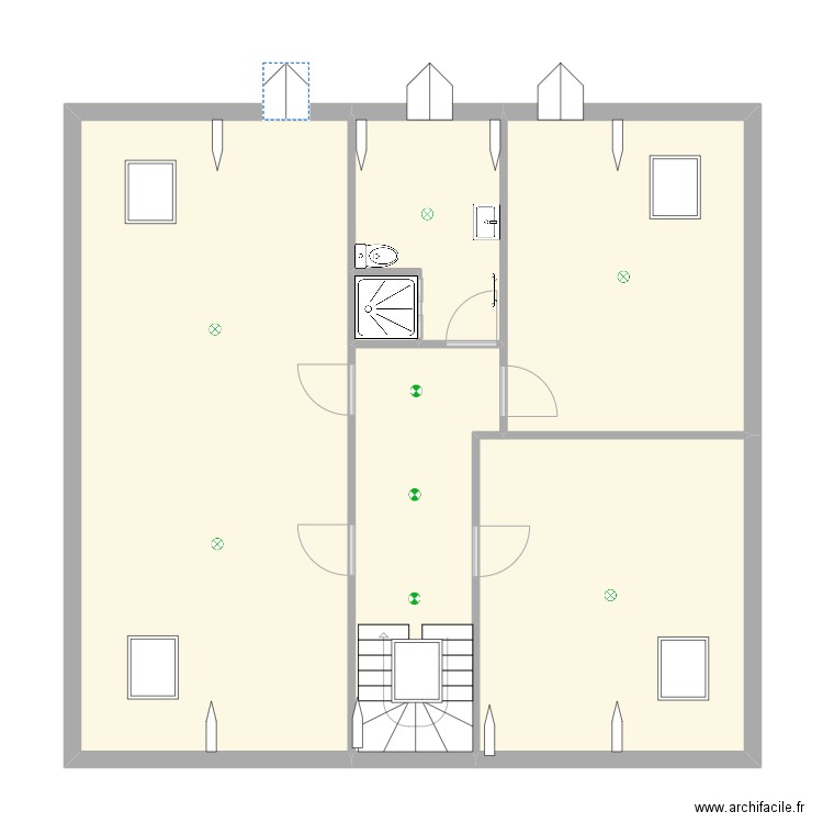 OPTION 3. Plan de 6 pièces et 102 m2