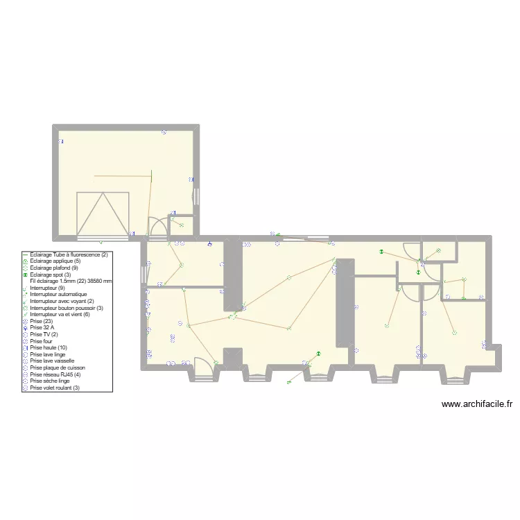 Rousseau. Plan de 11  et 117 m²