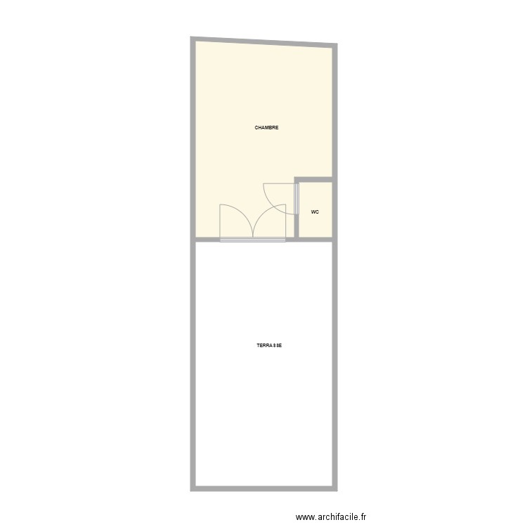 POIRIER AM. Plan de 3 pièces et 40 m2