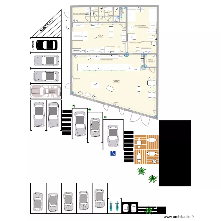 villemur24. Plan de 7  et 214 m²