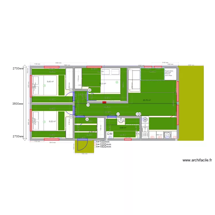 Приворот эл ТП. Plan de 