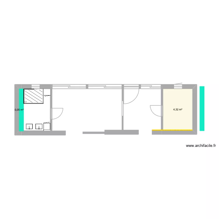 Maison Cyril. Plan de 2 et 4 m² Maison Cyril. Plan de 2 et 4 m²