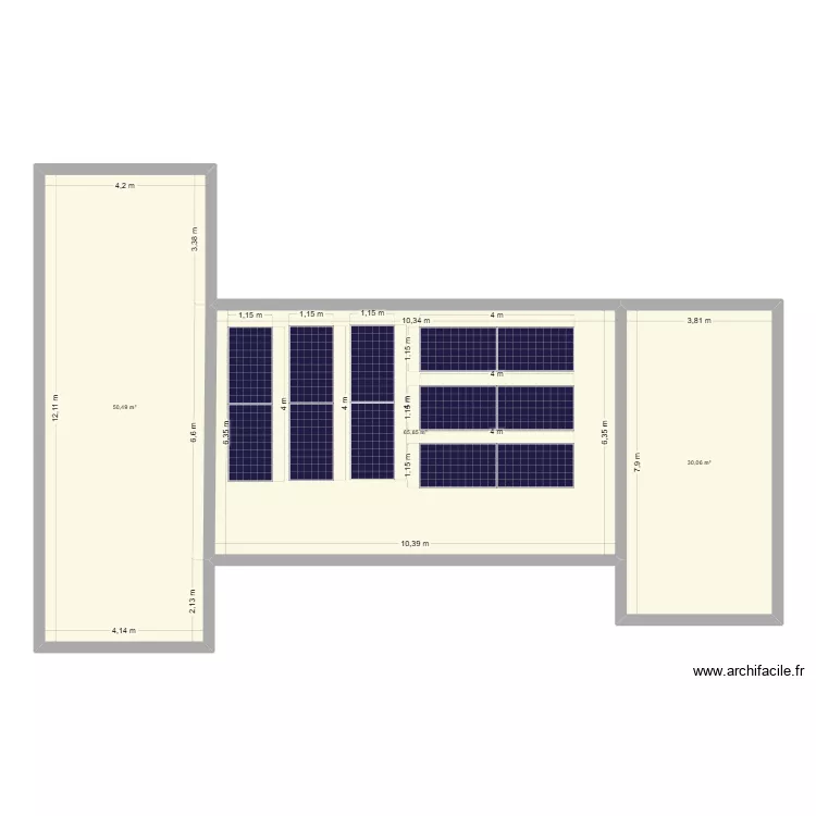 Val&eacute;rie valentin. Plan de 3  et 146 m²