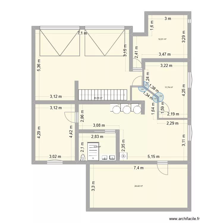 Maison Chaponost. Plan de Maison Chaponost. Plan de