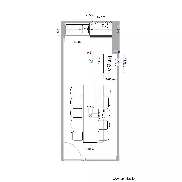 Cuisine SHARP PHYSIO 20. Plan de 
