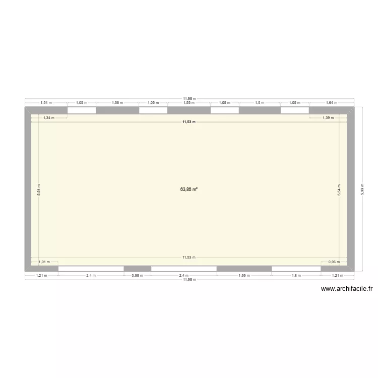 Dargnies. Plan de 1 Pièce et 64 m² Dargnies. Plan de 1 Pièce et 64 m²