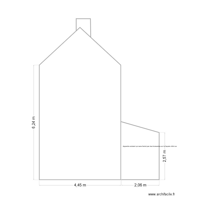Rouen coté. Plan de 1 pièce et 32 m2